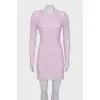 Mini dress decorated with rhinestones