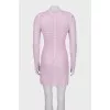 Mini dress decorated with rhinestones