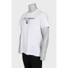 Men's white straight cut t-shirt