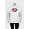 Men's T-shirt with print, straight cut