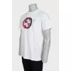 Men's T-shirt with print, straight cut