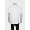 Men's T-shirt with print, straight cut