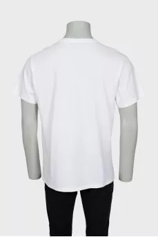 Men's T-shirt with print, straight cut