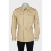 Men's beige trench coat