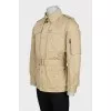 Men's beige trench coat