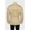 Men's beige trench coat