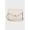 White leather bag