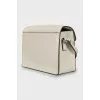 White leather bag