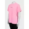 Pink T-shirt with print on the back