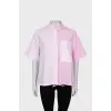 White and pink striped shirt