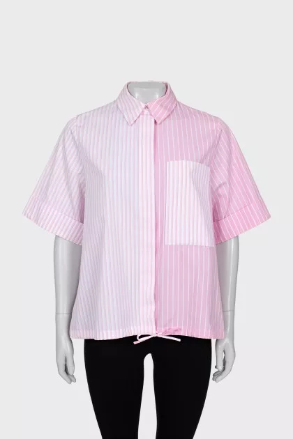 White and pink striped shirt