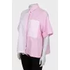 White and pink striped shirt
