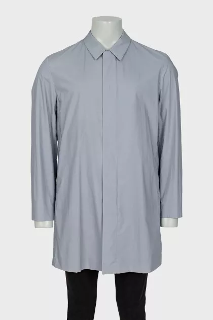 Men's gray raincoat