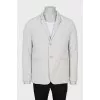 Men's gray button-down jacket