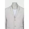 Men's gray button-down jacket