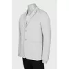 Men's gray button-down jacket