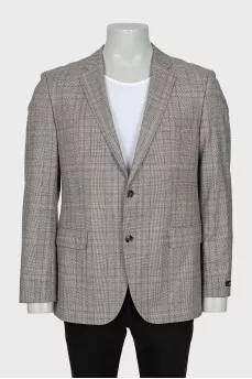 Men's Checked Wool Jacket