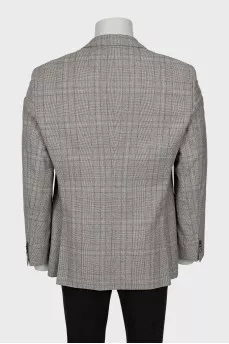 Men's Checked Wool Jacket