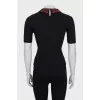 T-shirt with embroidered collar