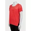 Knitted T-shirt with straight cut
