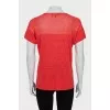 Knitted T-shirt with straight cut