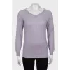 Jumper with silver thread