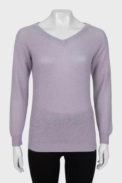 Jumper with silver thread