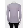 Jumper with silver thread