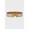 Clic H bracelet with white enamel