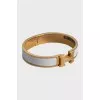 Clic H bracelet with white enamel