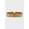 Clic H bracelet with white enamel