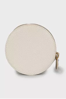 Round leather wallet