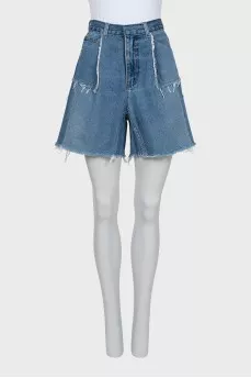 Blue denim shorts