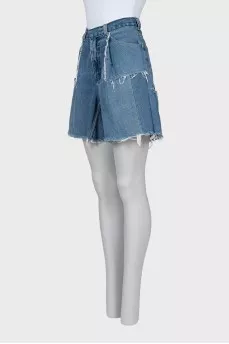 Blue denim shorts