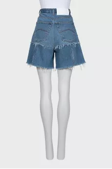 Blue denim shorts