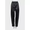 Black tapered trousers