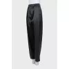 Black tapered trousers