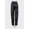 Black tapered trousers