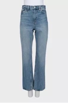 Blue straight jeans