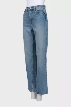 Blue straight jeans