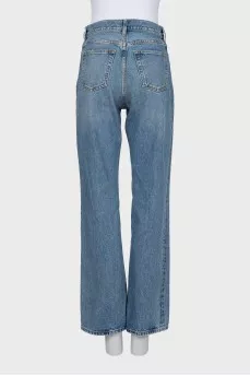 Blue straight jeans
