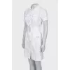 Fitted dress with buttons and belt