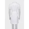 Fitted dress with buttons and belt