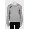 Grey sweatshirt with sequins