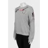 Grey sweatshirt with sequins