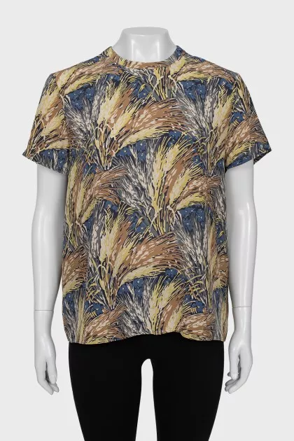 Multicolored silk blouse