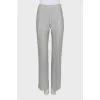 Linen straight cut trousers