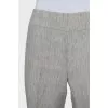 Linen straight cut trousers
