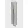 Linen straight cut trousers