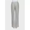 Linen straight cut trousers